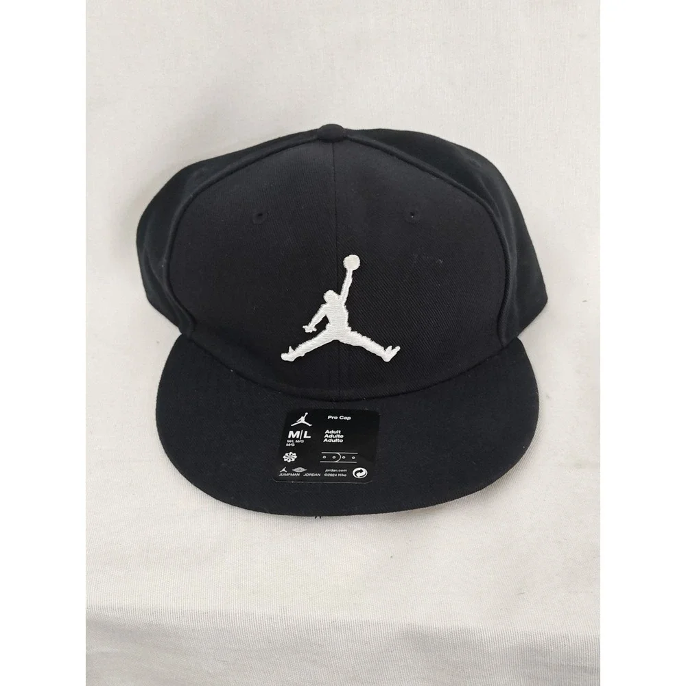 Nike Hat Jordan Jumpman M L Adjustable SnapBack Men Low‎ Profile Black White